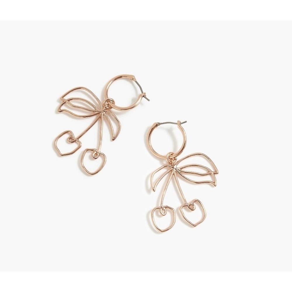 NWT J. Crew Women's Cherry Hoop Earrings